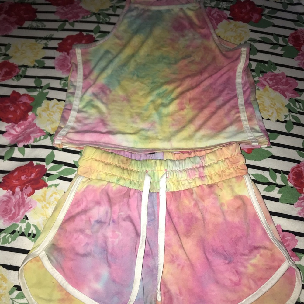 Tyedye crop top SET